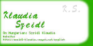 klaudia szeidl business card